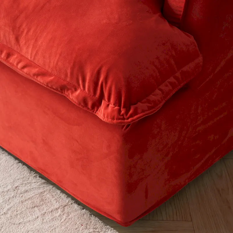 Modular Velvet Sofa – 3 or 4 Seat, Removable Covers, Pine Wood Frame