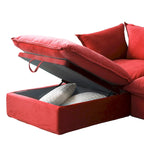 Modular Velvet Sofa – 3 or 4 Seat, Removable Covers, Pine Wood Frame