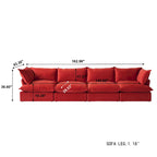 Modular Velvet Sofa – 3 or 4 Seat, Removable Covers, Pine Wood Frame