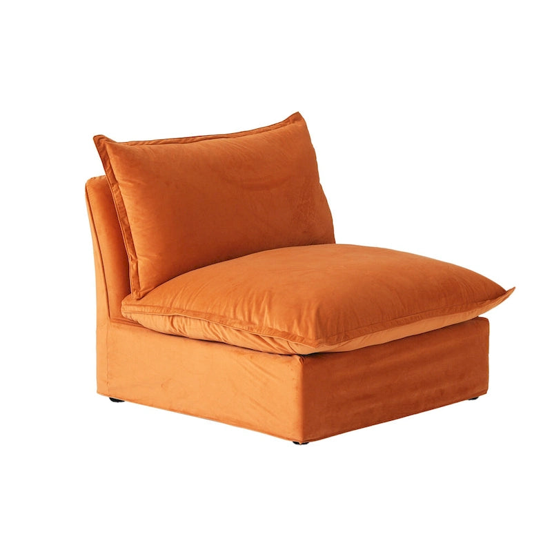 Modular Velvet Sofa – 3 or 4 Seat, Removable Covers, Pine Wood Frame