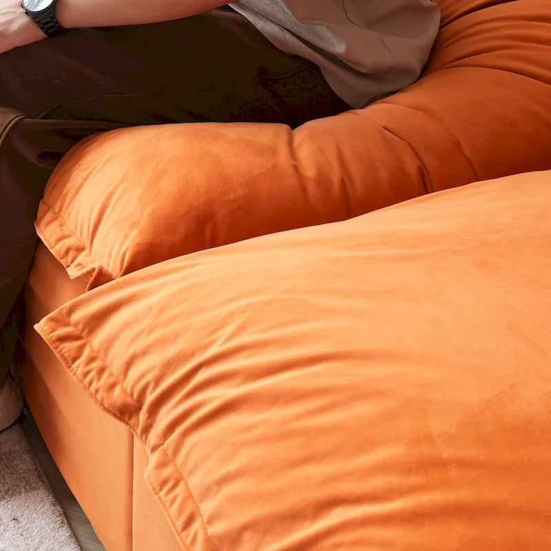 Modular Velvet Sofa – 3 or 4 Seat, Removable Covers, Pine Wood Frame
