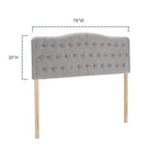 Linen Upholstered Headboard with Adjustable Height – Diamond Tufted, 38.5–51.2 in Height Range