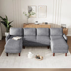 U-Shaped Cushion Modular Sofa for Living Rooms and Spacious Spaces